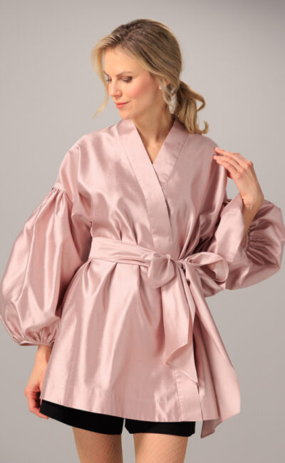 SILK SHANTUNG JACKET ELIZABETH LIGHT PINK