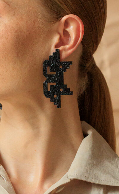 INTERWOVEN HERITAGE EARRINGS BLACK