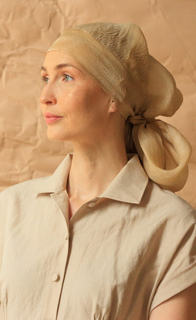 INTERWOVEN HERITAGE HEADSCARF BEIGE