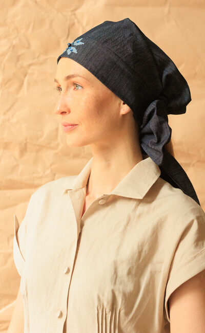 INTERWOVEN HERITAGE HEADDRESS DENIM