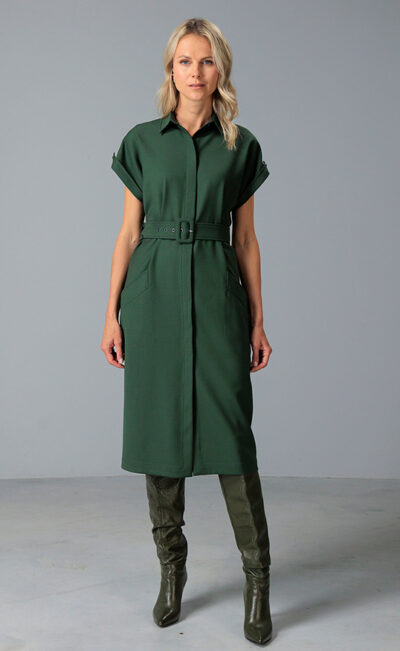 WOOL CHARMELAINE DRESS JETTERIINA GREEN