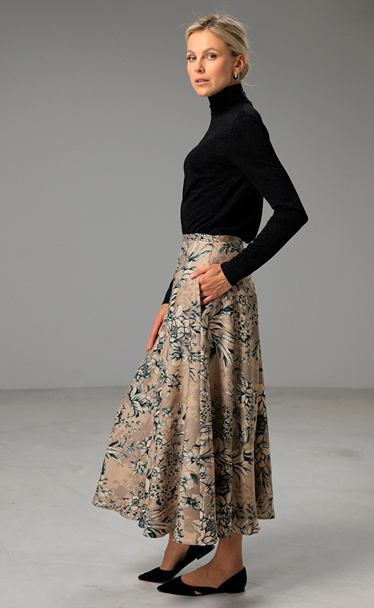 WOOL SKIRT SAMANTHA FLOWERS - Image 2
