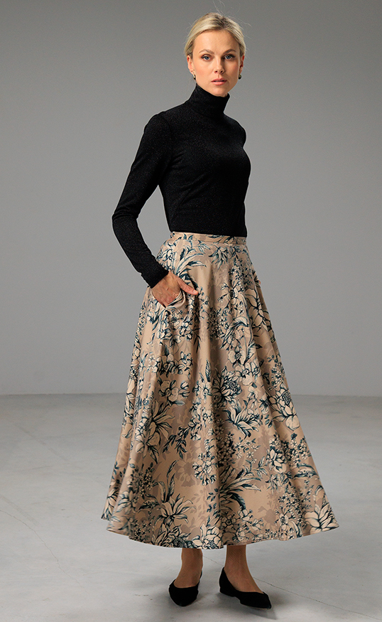 WOOL SKIRT SAMANTHA FLOWERS - Image 4