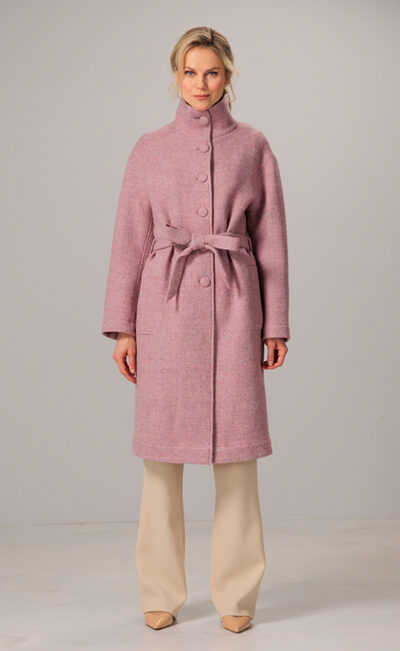 SHETLAND WOOL COAT BETRA POWDER PINK
