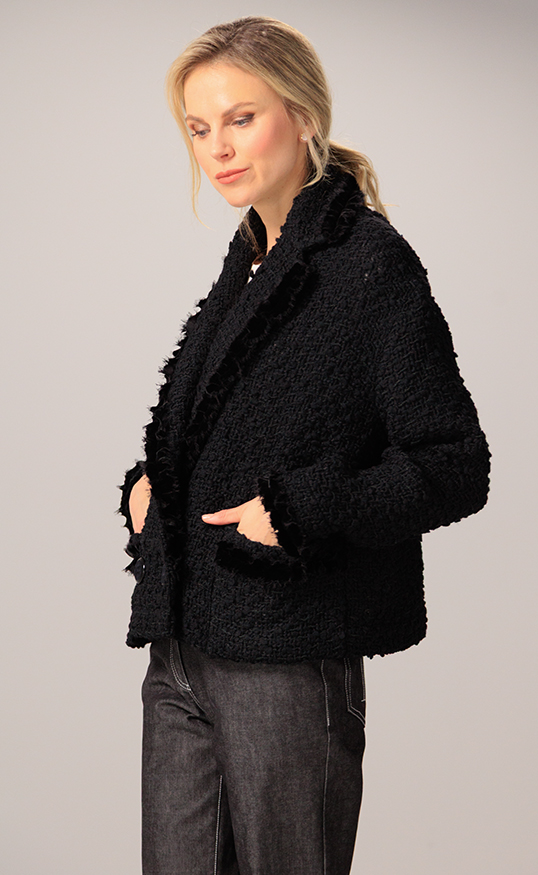 WOOL JACKET ADELHEID BLACK - Image 3