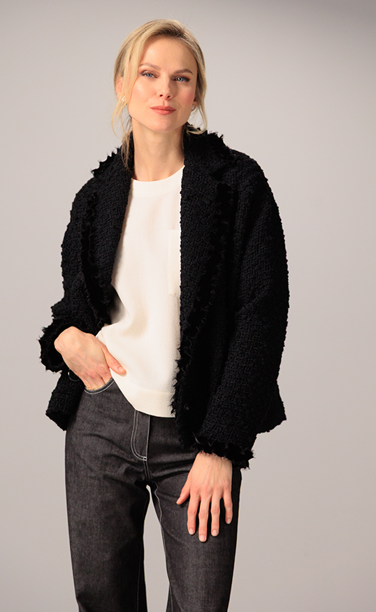 WOOL JACKET ADELHEID BLACK - Image 2