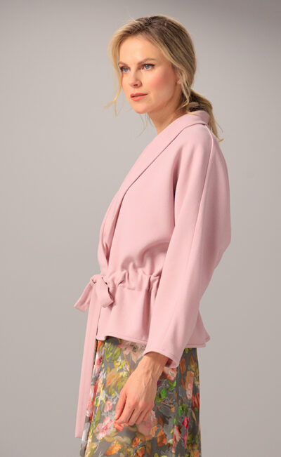 DOUBLE WOOL CREPE JACKET AMELI BLUSH PINK