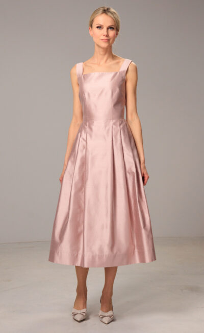 SILK SHANTUNG DRESS EMILY LIGHT PINK