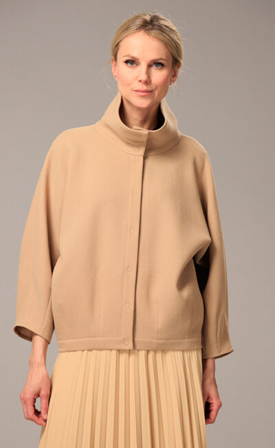 DOUBLE WOOL CREPE JACKET MAIKEN BEIGE