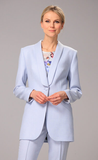 SOFT WOOL JACKET LIINA LIGHT BLUE