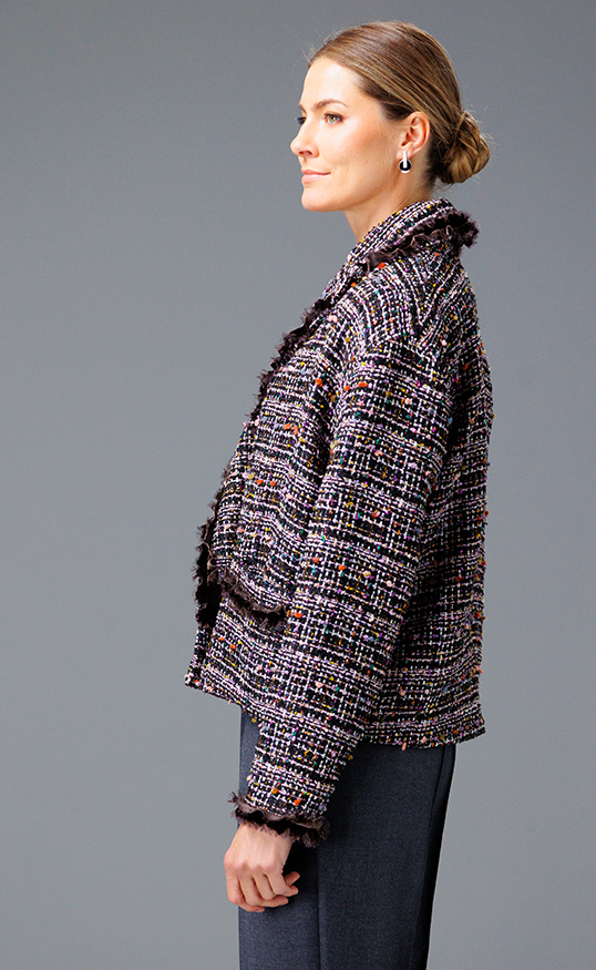 WOOL BLEND JACKET ADELHEID BLACK ROSE - Image 2