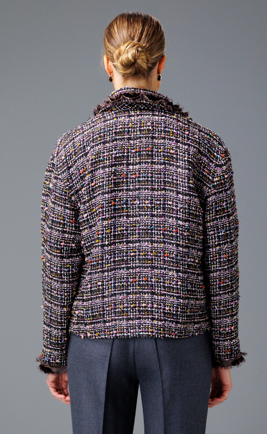 WOOL BLEND JACKET ADELHEID BLACK ROSE - Image 3