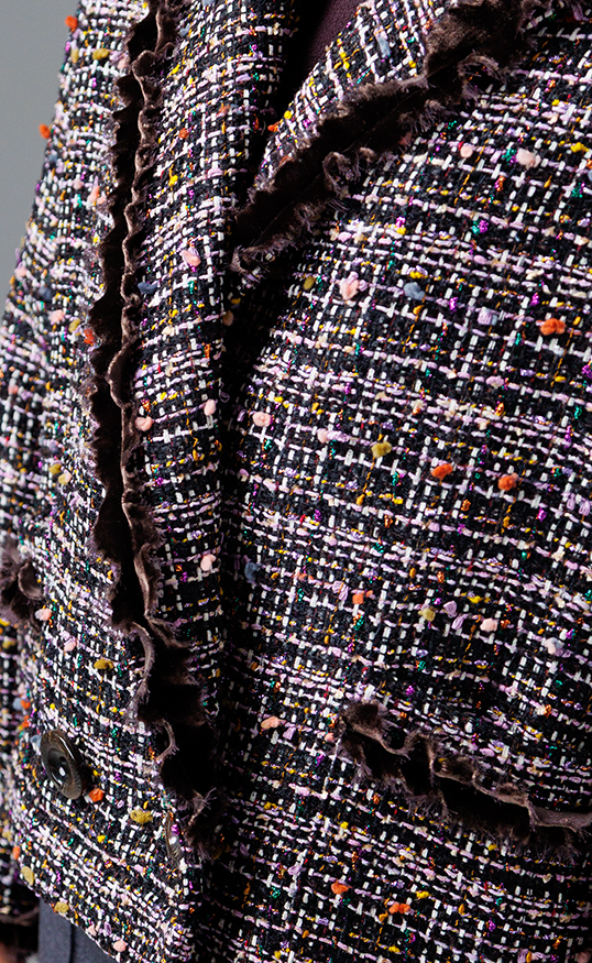 WOOL BLEND JACKET ADELHEID BLACK ROSE - Image 4