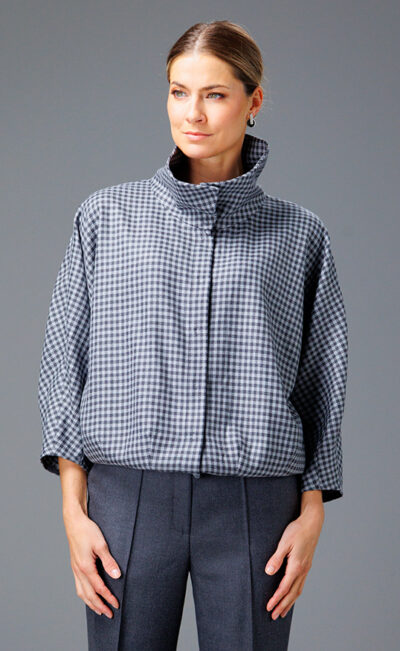 LIGHT WOOL JACKET MAIKEN CHECKED